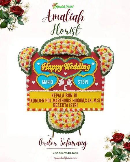 Papan Bunga Pernikahan Damar Sari